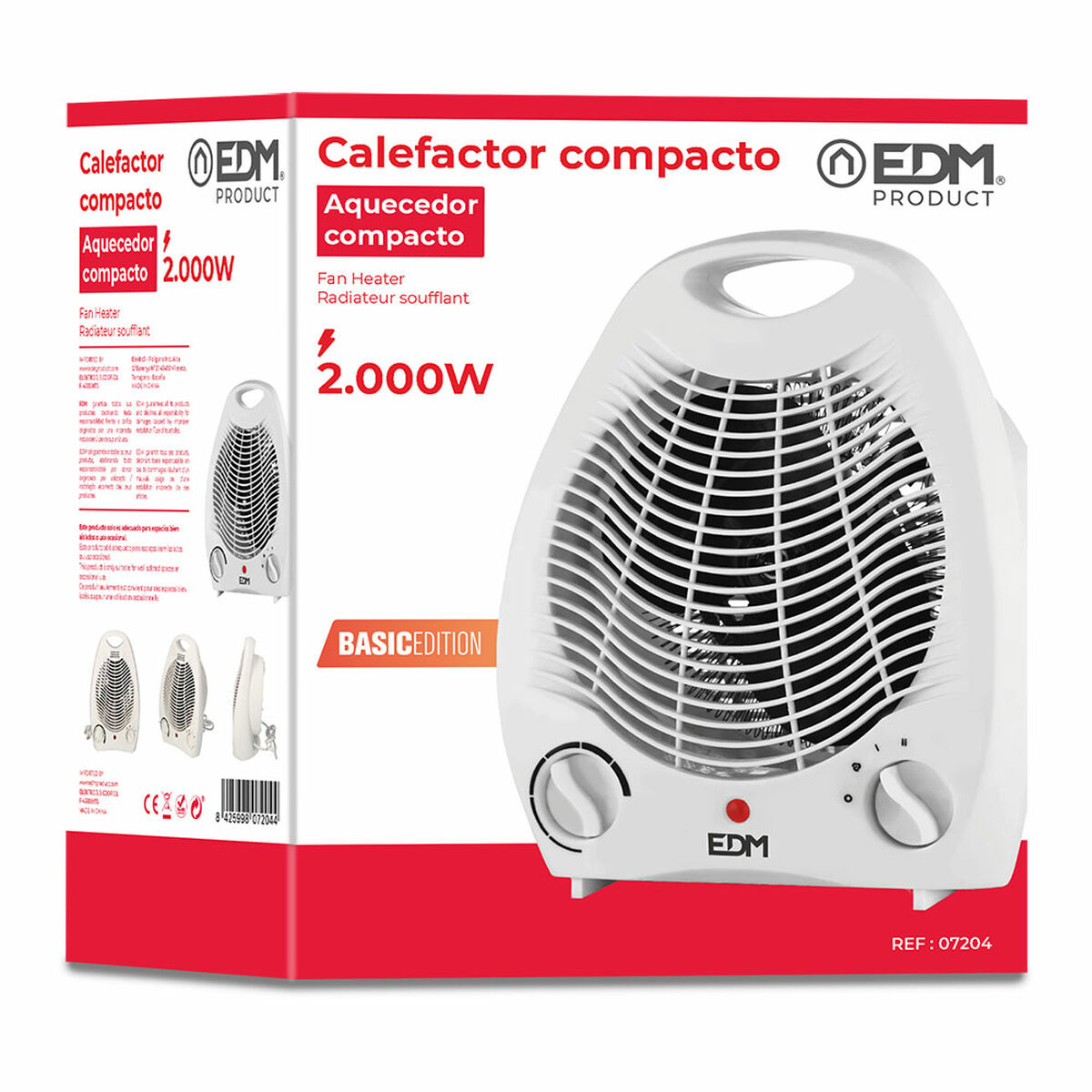 Vertical Heater EDM 07204 White 1000 - 2000 W